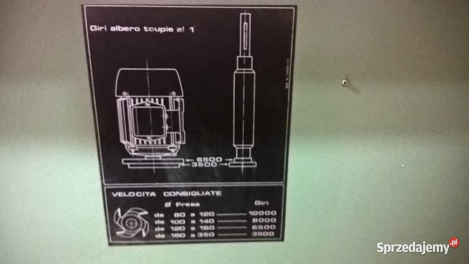 Frezarka dolnowrzecionowa włoska SICAR Moc kujawsko-pomorskie Bydgoszcz