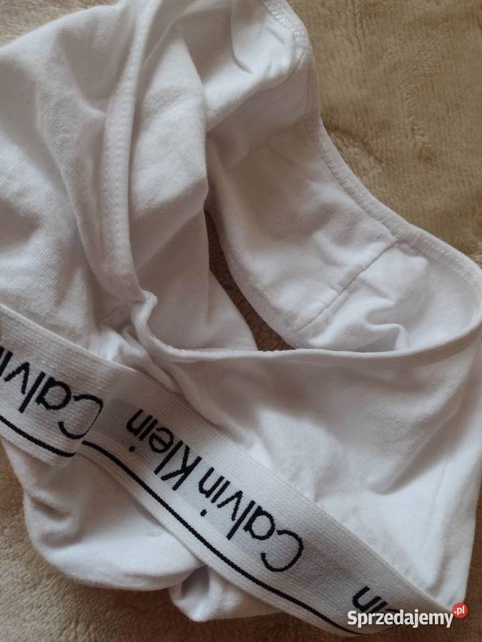 38M Calvin Klein Ekskluzywne białe Majtki figi biały Kraków