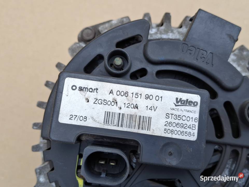 SMART FORTWO 451 W451 ALTERNATOR 120A Układ elektryczny silnika lubuskie Bieleń