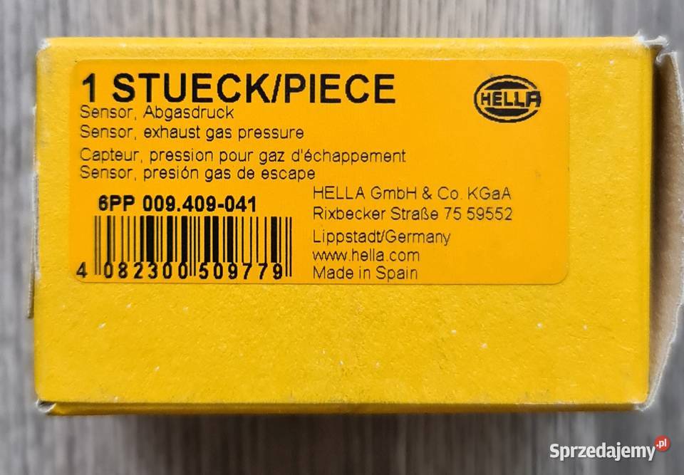 Czujnik ciśnienia spalin HELLA 6PP009409041 Grupa