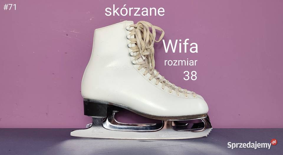 Skórzane łyżwy WIFA figurowe rozmiar 38 wkładka Jasień