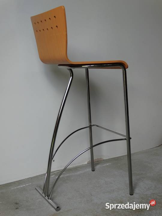 Krzesła hokery sklejka profilowana metal nikiel 40cm Nowy Sącz