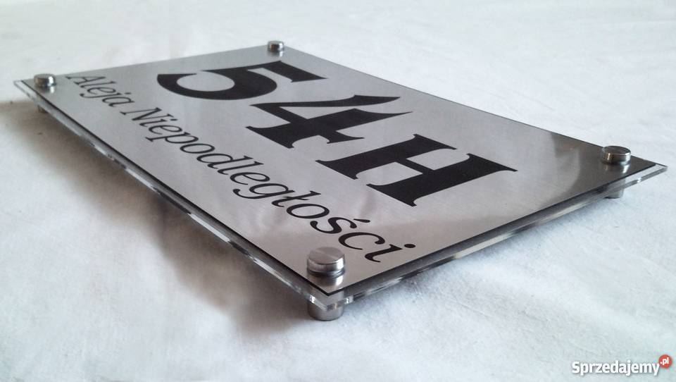 Tabliczka adresowa numer na dom nazwa ulicy Lubliniec