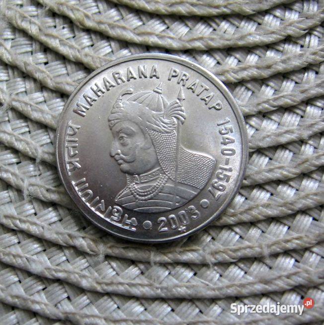 Indie 1 Rupie 2003r Maharana Pratap Kalisz