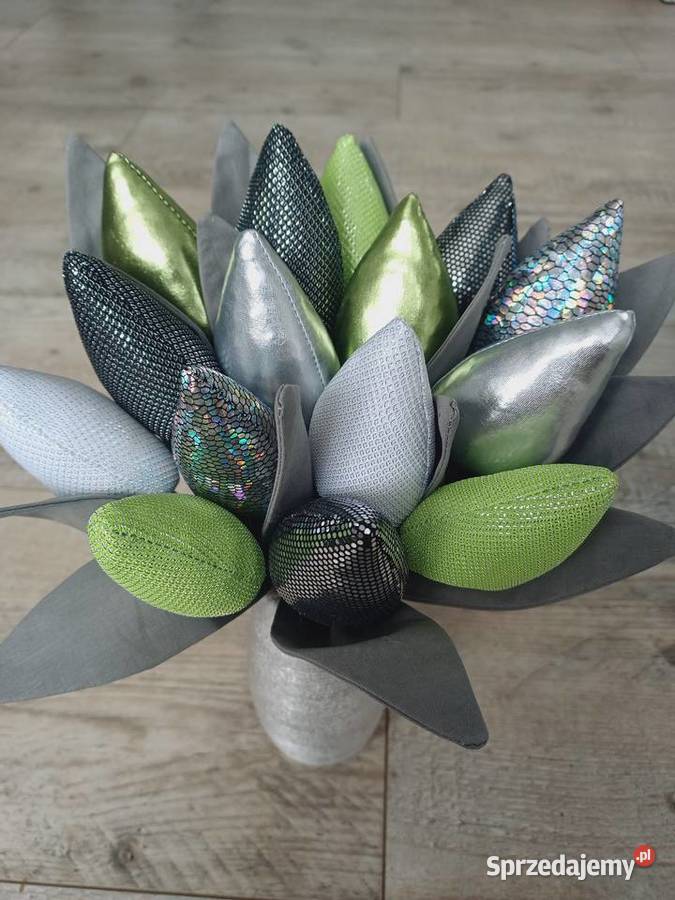 Tulipany glamour błyszczące z materiału prezent Dekoracje i ozdoby Opole sprzedam