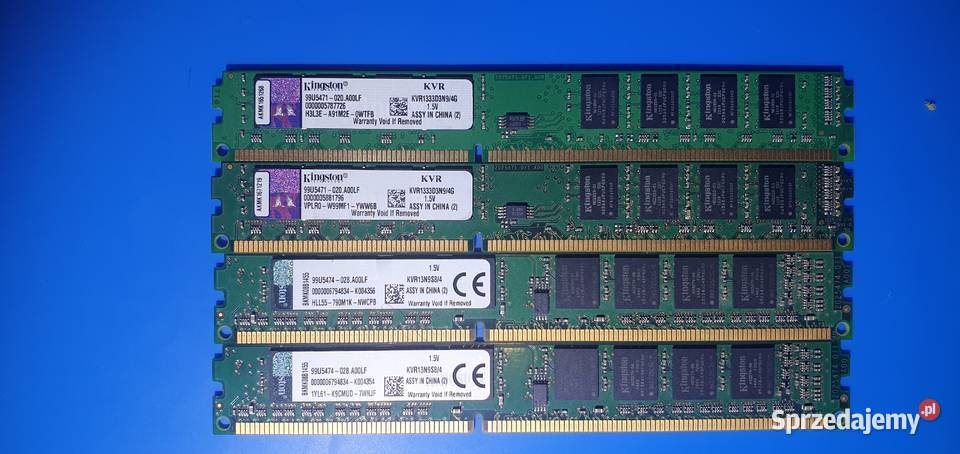 Pamięć Ram Kingston DDR3 4GB x 4 kości 16GB Pozostałe zachodniopomorskie Białogard