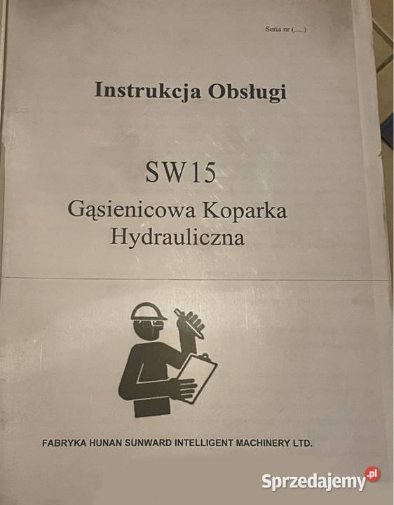 Instrukcja obsługi gąsienicowa koparka Biczyce Górne