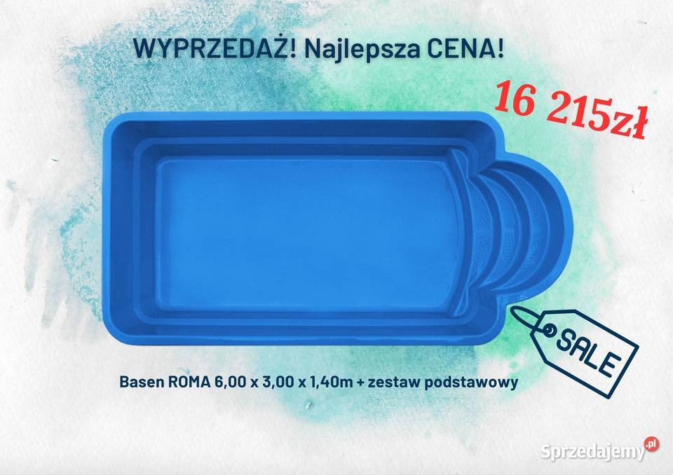 Basen ogrodowy poliestrowy gotowy 6x3x14 baseny Opole
