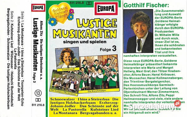 Zabawna muzykaLustige Musikanten 3 kasety śląskie Gliwice sprzedam