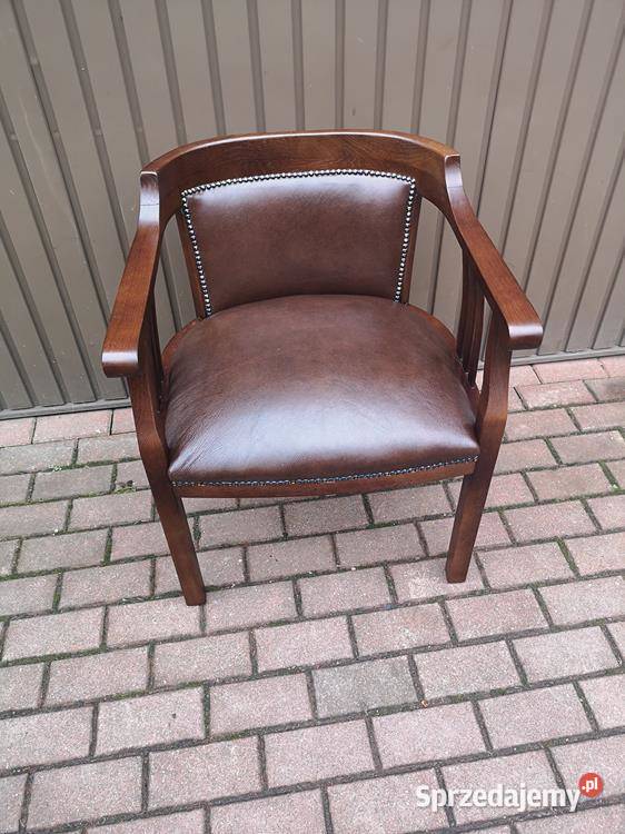 Stary Fotel Krzesło Dębowe Gabinetowe Antyk wielkopolskie Swarzędz