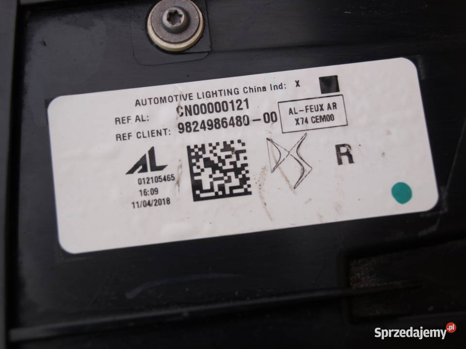 Citroen DS7 DS 7 Crossback lampa prawa tył Led Kalisz