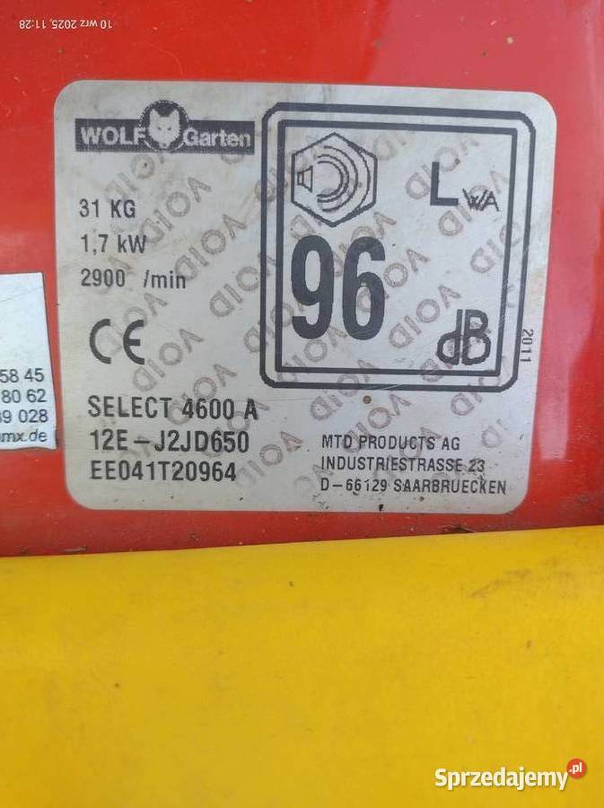 Kosiarka WOLF Garten z napędem opolskie Opole