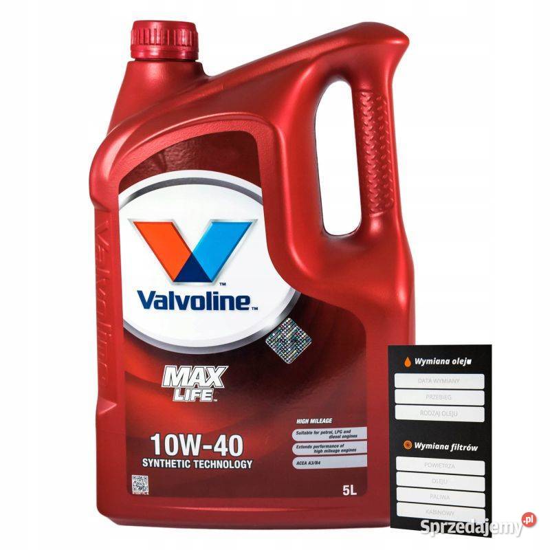 Olej Valvoline Maxlife 10w40 Benzyna A3B4 5L Zamość
