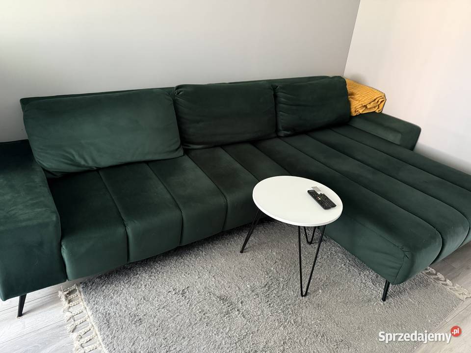 Zielony narożnik z funkcją spania Rybnik sprzedam