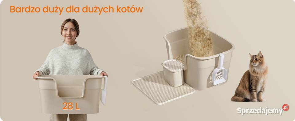 Kuweta dużych kotówbeżowa Ruda Śląska