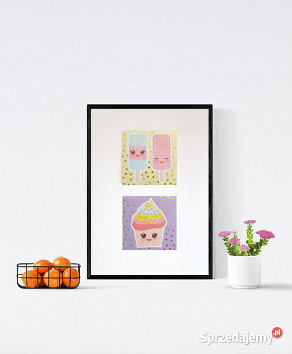 obrazek z ciastkami pastelowy plakat plakat do Białystok