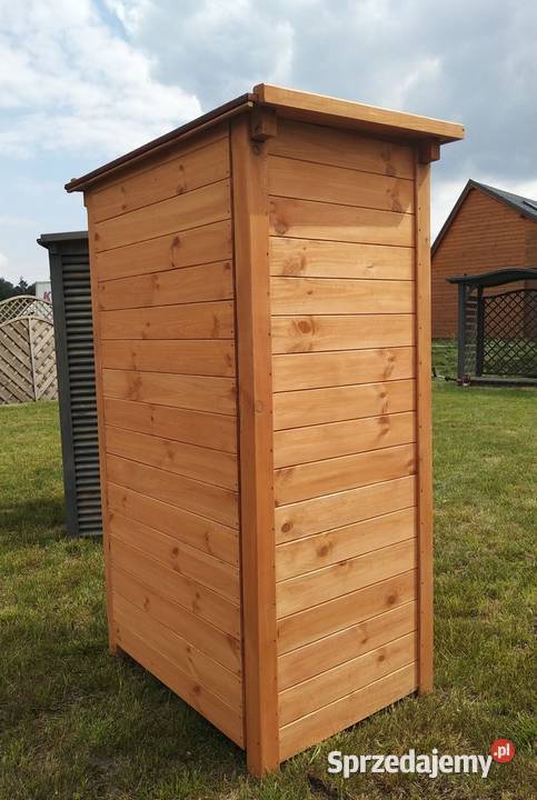 Szafa ogrodowa drewniana boazeria drzwi