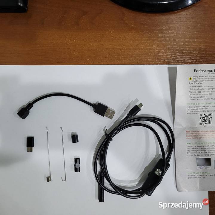 Endoskop, kamera inspekcyjna IP 67, 7mm Android, PC, USB, 6