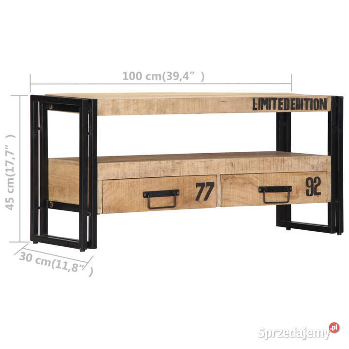 Szafka pod TV 100x30x45 lite drewno mango mazowieckie Warszawa sprzedam