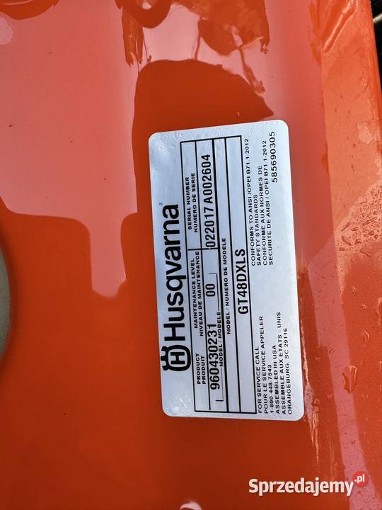 Kosiarka traktor HUSQVARNA GT48 DXLS małopolskie Wadowice