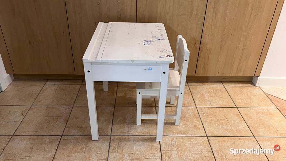 SUNDVIK biurko dziecięce 60x45 krzesełko 45cm Złotniki