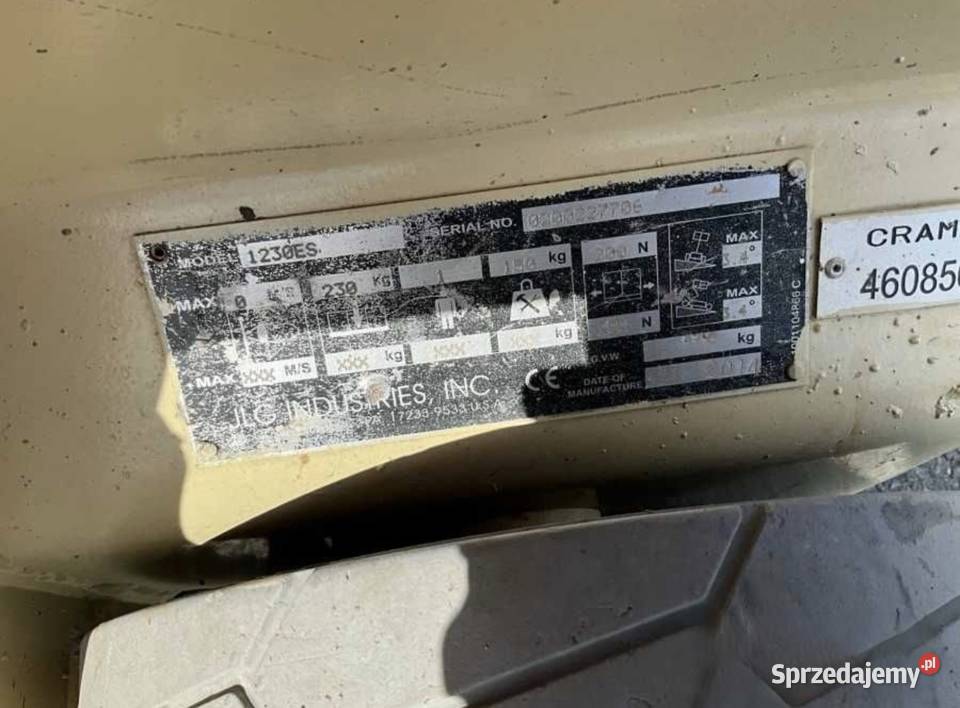 Podnośnik masztowy JLG 1230ES tak Podskarbice Szlacheckie