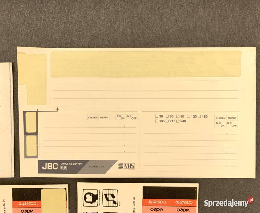 Etykiety PRL na kasety Video naklejki Stalowa Wola