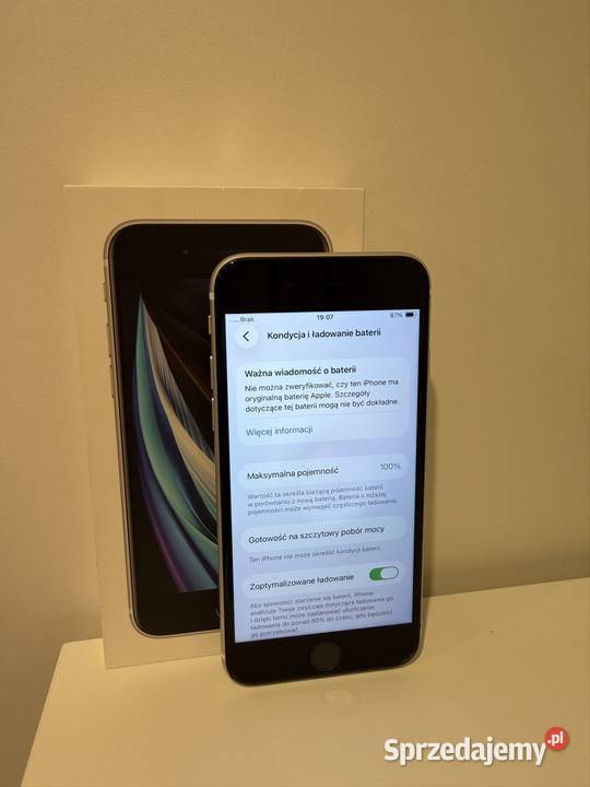 Apple iPhone SE 2020 64GB Biały 100 Kondycja wielkopolskie Kalisz sprzedam