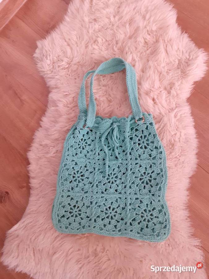 Torba siatka kolor miętowy 31cm Łódź