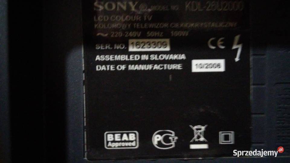 TV SONY SPRAWNY 26