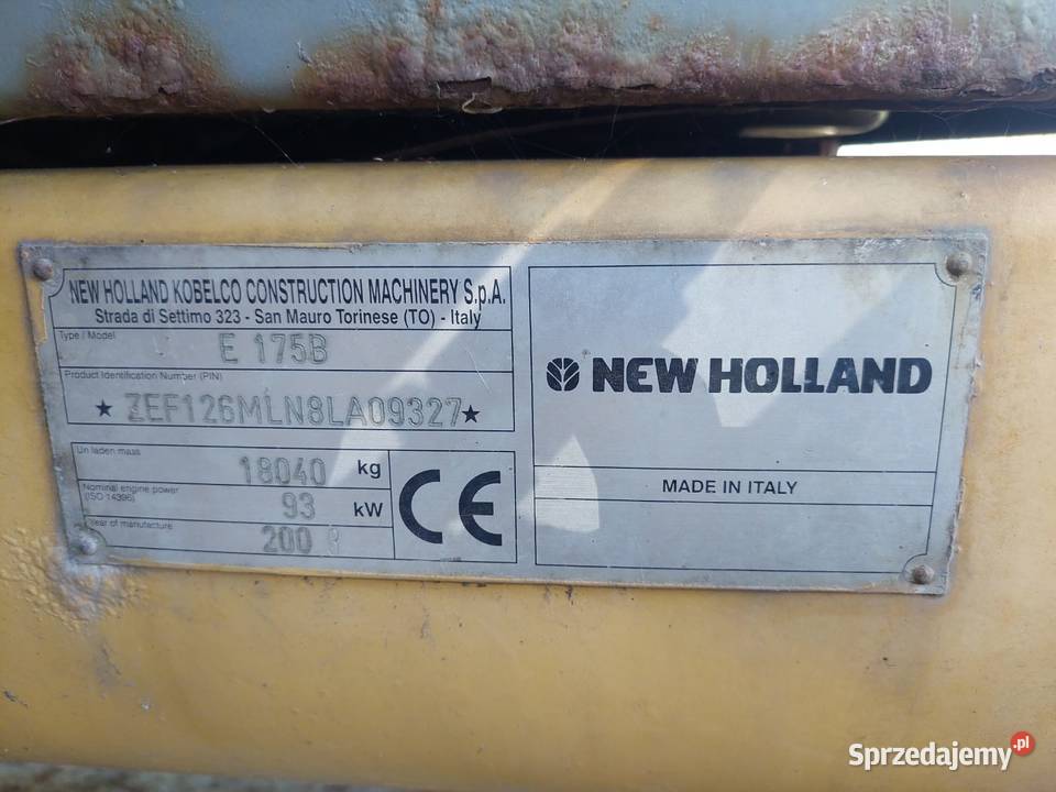 HOLLAND E175 B Koparka Szeroka Gąsiennica 2008 pomorskie Sierakowice