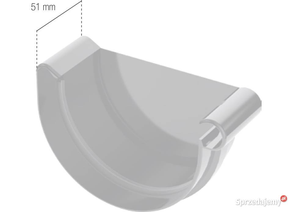 Bryza PVC Denko prawe 125 mm biały Dom i Ogród podlaskie