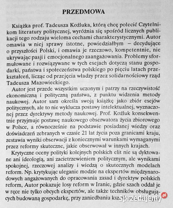 Powrót do Itaki Eseje polityczne Tadeusz Koźluk