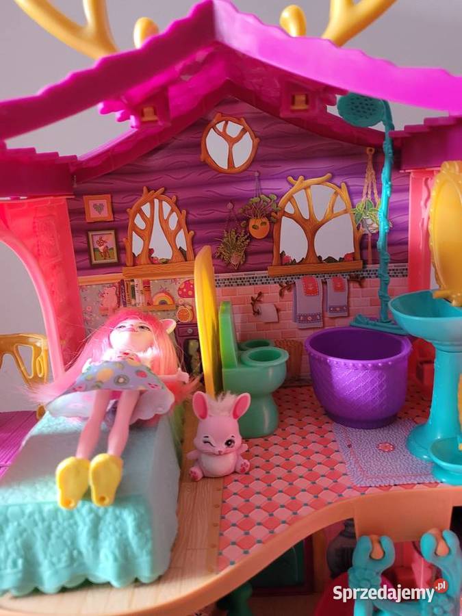 Domek enchantimals 4 laleczki 4 zwierzątka Niezdara sprzedam