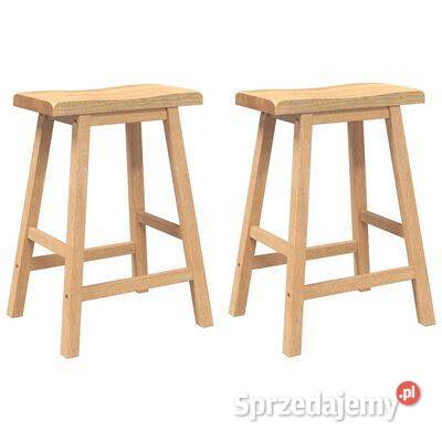 vidaXL Hokery barowe 2 Naturalne drewno lite Warszawa