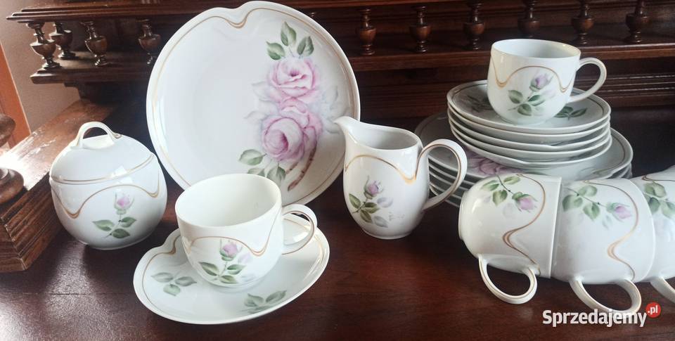 Serwis kawowy Kaiser Biała porcelana fantazyjny Gdańsk