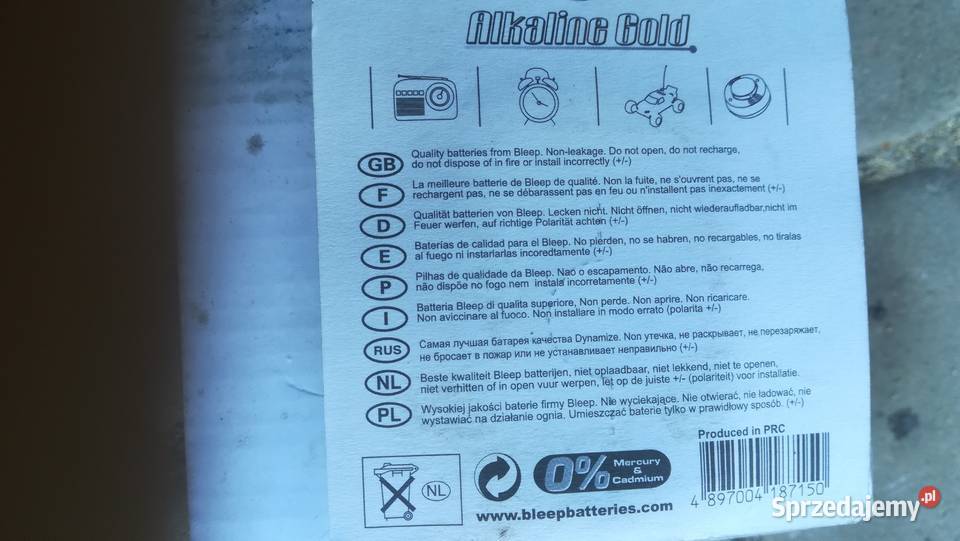 bateria alkaliczna 9v 6LR61 Pozostałe Wróblik Królewski