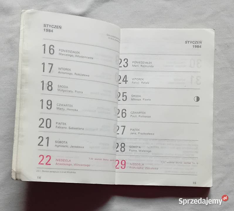 Kalendarz harcerski 1984 KAW 1983 r wielkopolskie Koźminek sprzedam