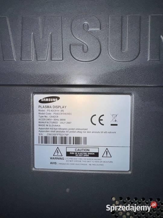 TV Samsung 42c91h niesprawny Samsung