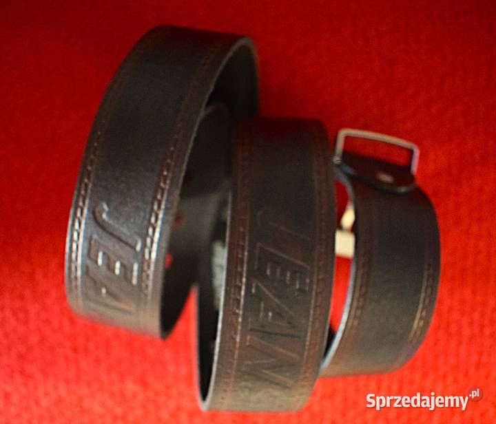 Pasek Jeans z metalową klamrą i końcówką solidna Długość 124 Chełmno