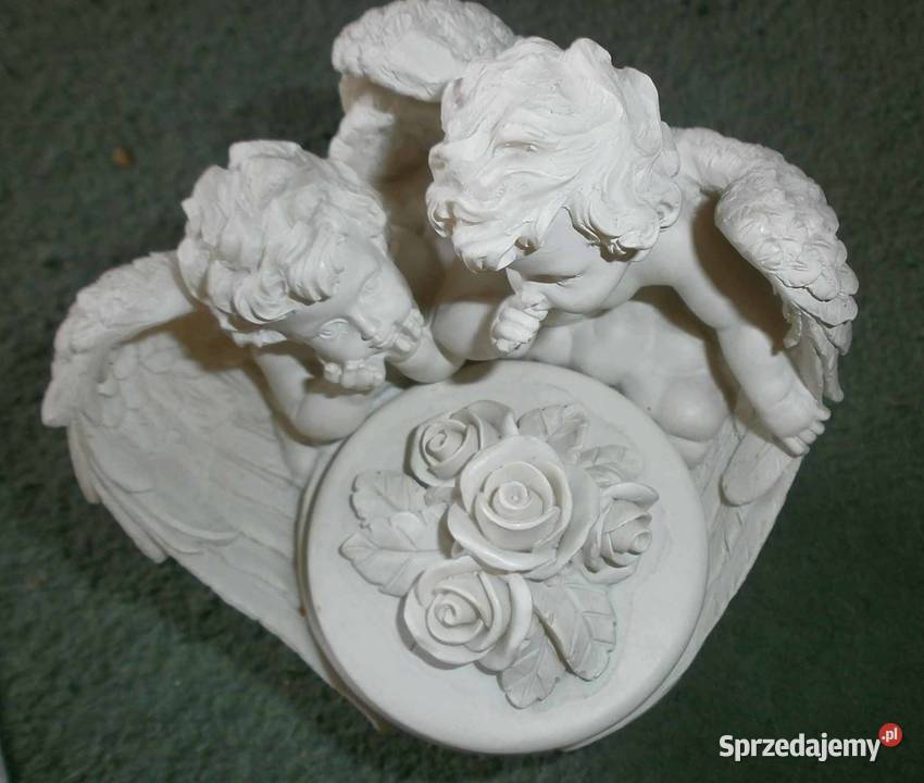 Precyzyjna Rzeźba Aniołki Kropielnica Alabaster Kraków sprzedam