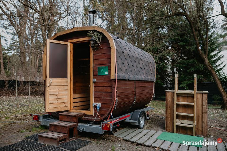Mobilna Sauna Laznia z Cedru pod kat B piec mazowieckie Konstancin-Jeziorna