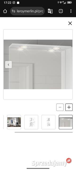 Szafka z lustrem i oświetleniem biały Miłoszewo