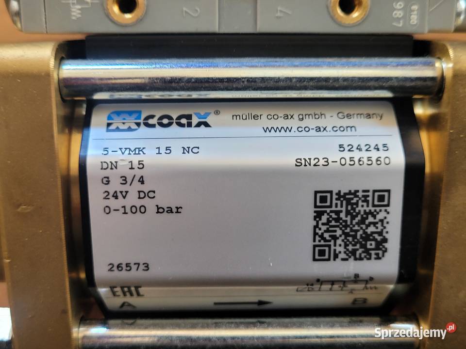 Zawór elektromagnetyczny Coax 5VMK15NC pomorskie Orle
