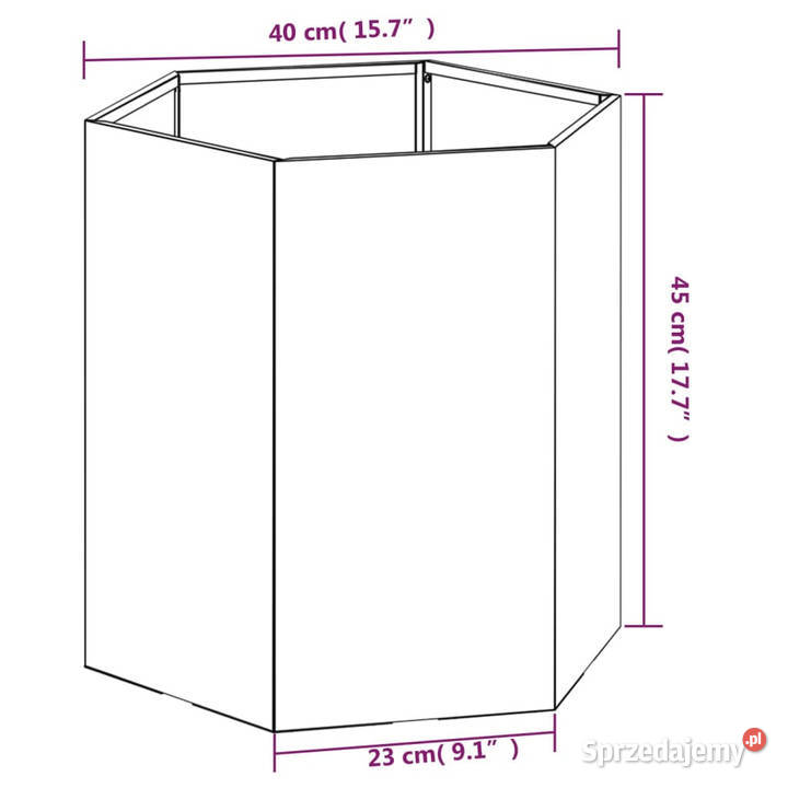 Donica rdzawa 40x40x45 stal kortenowska WM823674 Warszawa