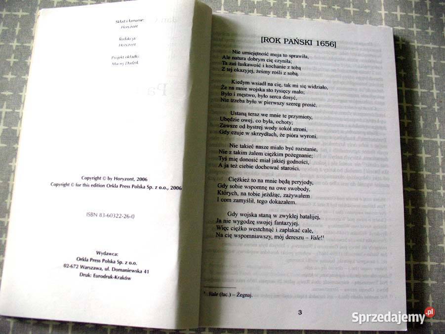 Pamiętniki Jan CH Pasek książka polska Siedlce sprzedam
