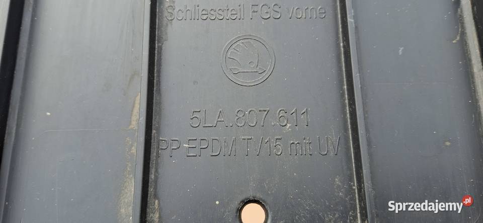 SKODA ENYAQ OSŁONA PŁYTA POD ZDERZAK PRZÓD osobowe Bieleń