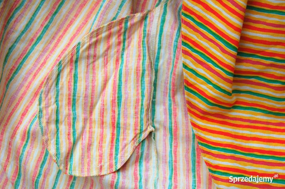 Sukienka vintage paski bawełna VDN Szwecja 60 70 Spódnice i sukienki lubelskie Lublin