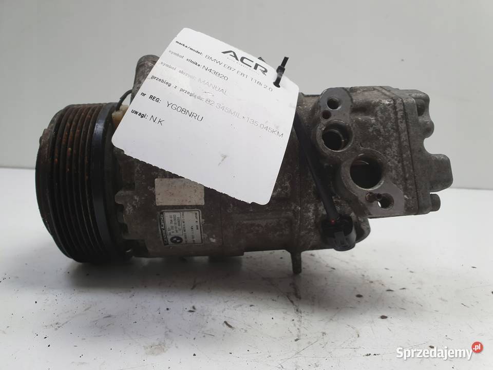SPRĘŻARKA KLIMATYZACJI BMW E87 E90 20 i 9182794 lubelskie Chełm sprzedam