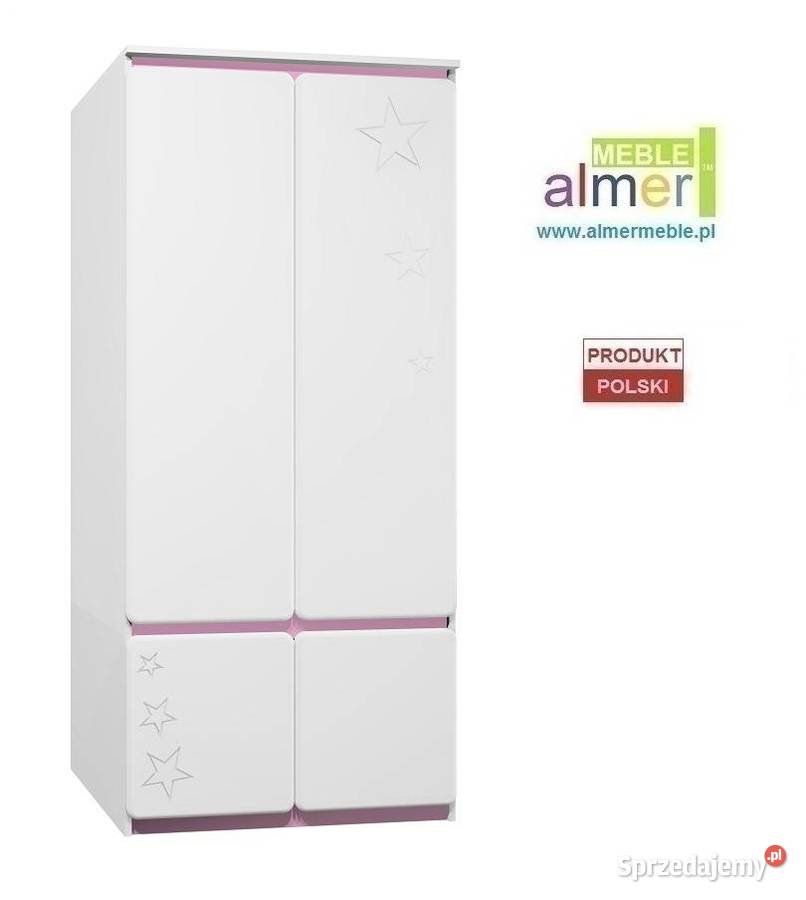 szafa klasyczna biała STARS MDF C16 90x55 w200 Kościan